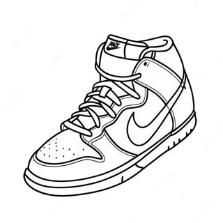 Colorful Nike Dunk Shoes Coloring Page 31099-27875