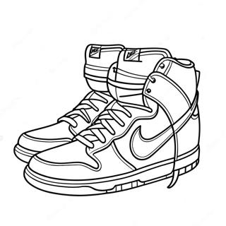 Colorful Nike Dunk Shoes Coloring Page 31099-27876