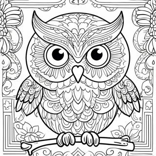 Intricate Owl Design Coloring Page 31109-27881