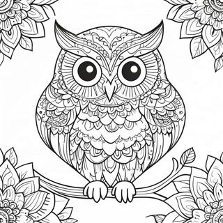 Intricate Owl Design Coloring Page 31109-27882