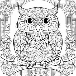 Intricate Owl Design Coloring Page 31109-27884