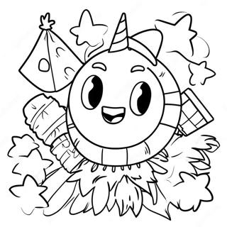 Colorful Pinata Party Coloring Page 31119-27891