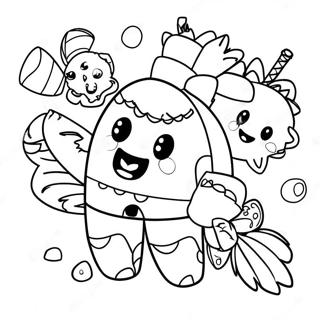 Colorful Pinata Party Coloring Page 31119-27892