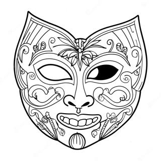 Halloween Mask Coloring Pages