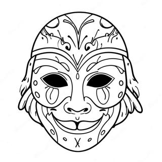 Halloween Mask Coloring Page 31178-27934