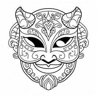 Halloween Mask Coloring Page 31178-27935