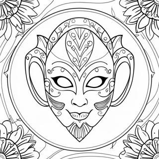 Halloween Mask Coloring Page 31178-27936