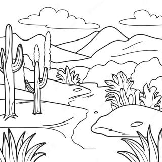 Colorful Chilean Landscape Coloring Page 31189-27946