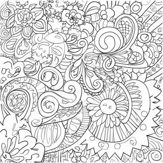 Colorful Marks And Doodles Coloring Page 3119-2549