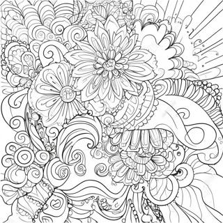 Colorful Marks And Doodles Coloring Page 3119-2550