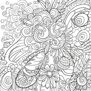 Colorful Marks And Doodles Coloring Page 3119-2551