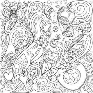 Colorful Marks And Doodles Coloring Page 3119-2552