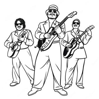 Fuerza Regida Band Members Coloring Page 31219-27970