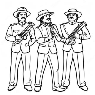 Fuerza Regida Band Members Coloring Page 31219-27972