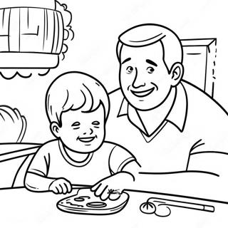 Dad And Son Fun Day Coloring Page 31228-27975