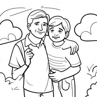 Dad And Son Fun Day Coloring Page 31228-27976