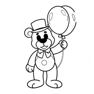 Toy Freddy With Colorful Balloons Coloring Page 31249-27994