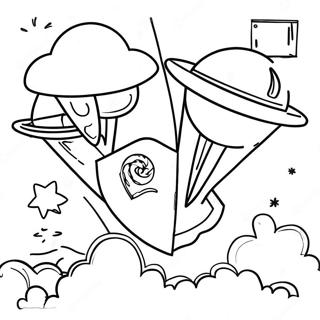 Colorful Flyers In The Sky Coloring Page 31259-28002