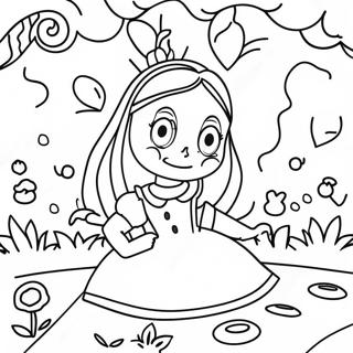 Alice In Wonderland Trippy Coloring Page 31268-28006