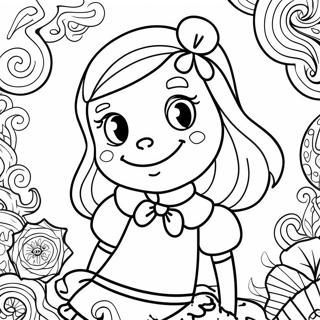 Alice In Wonderland Trippy Coloring Page 31268-28007