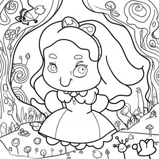 Alice In Wonderland Trippy Coloring Page 31268-28008