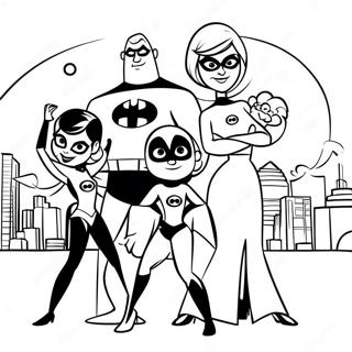 Incredibles 2 Family Portrait Coloring Page 31278-28013