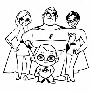 Incredibles 2 Family Portrait Coloring Page 31278-28015