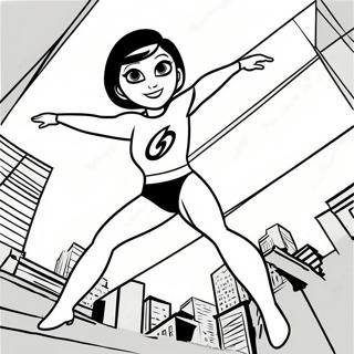 Elastigirl Stretching Coloring Page 31279-28018