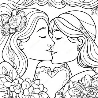 Love Relationship Coloring Page 3128-2554