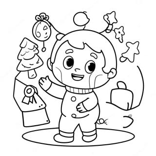 Cocomelon Christmas Coloring Page 31298-28032