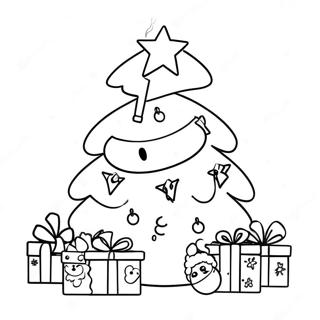 Joyful Cocomelon Christmas Tree Coloring Page 31299-28033