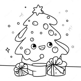 Joyful Cocomelon Christmas Tree Coloring Page 31299-28034