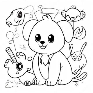 Fun Doodle Animals Coloring Page 312-256