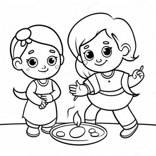 Kindergarten Diwali Coloring Page 31328-28056