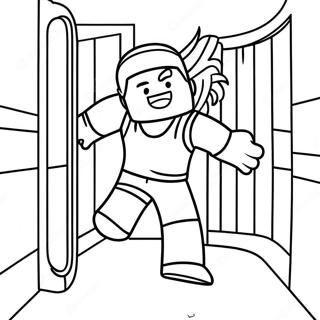 Roblox Character Escaping Prison Coloring Page 31339-28065