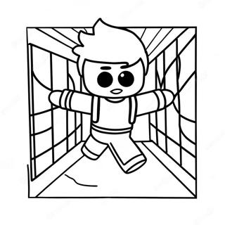 Roblox Character Escaping Prison Coloring Page 31339-28066