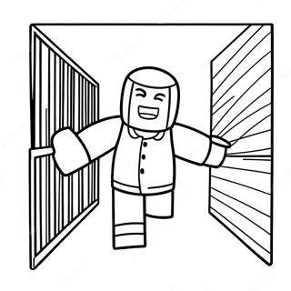 Roblox Character Escaping Prison Coloring Page 31339-28067