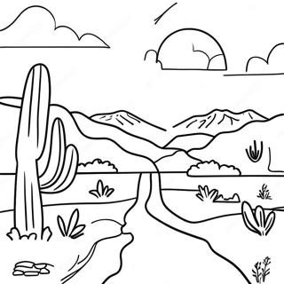 New Mexico Landscape Coloring Page 31358-28078