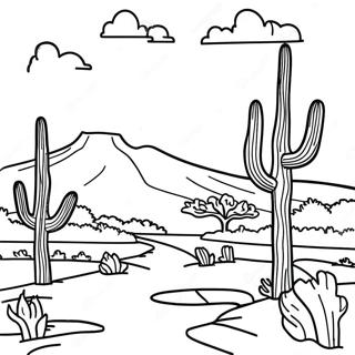 New Mexico Landscape Coloring Page 31358-28079