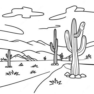 New Mexico Landscape Coloring Page 31358-28080