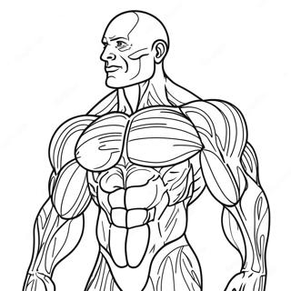 Detailed Human Muscles Coloring Page 31369-28090