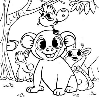 Zoboomafoo Playing With Friends Coloring Page 31419-28130