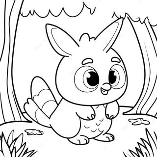 Colorful Hatchimals In A Magical Forest Coloring Page 31429-28138