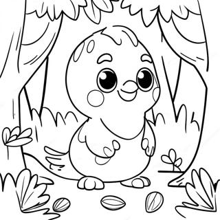 Colorful Hatchimals In A Magical Forest Coloring Page 31429-28140