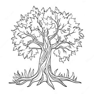 Fall Tree Outline Coloring Page 31448-28151