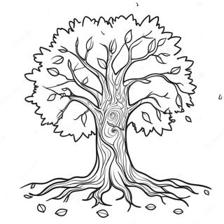 Fall Tree Outline Coloring Page 31448-28152