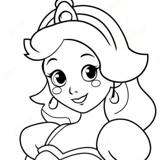 Princess Peach Face Coloring Pages