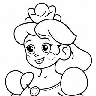 Princess Peach Face Coloring Page 31458-28158