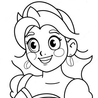 Princess Peach Face Coloring Page 31458-28159