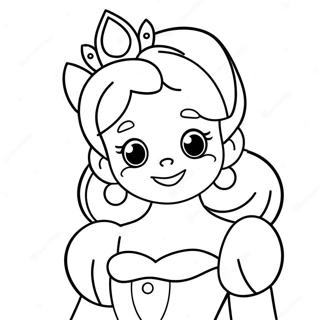 Cute Princess Peach Face Coloring Page 31459-28162